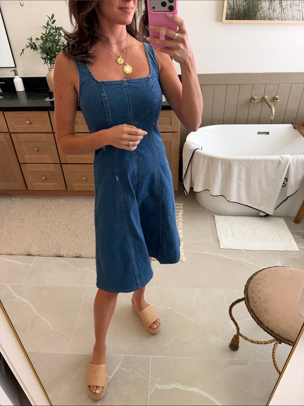 Old Navy Classic Blue silhouette dress